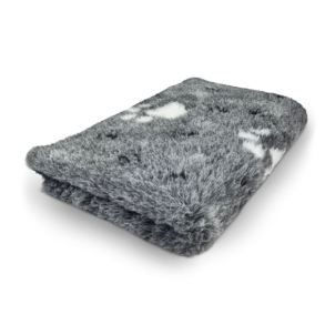 Vetbed koksgr med store hvide poter og sm sorte 10 meter - bestillingsvare